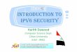 iNTRODUCTION TO IPv6 SECURITY - MENOG IPv6 Header Options Padding Destination Address Destination Address