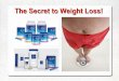 The Secret to Weight Loss! - Synergy WorldWide · 2013-12-06 · Weight Gain! Weight Loss! Weight Stays the Same! Calories In Intake Calories Out Expenditure Versus ... typically