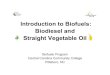 Introduction to Biofuels: Biodiesel and Straight Vegetable Oi 2020-03-04¢  ¢â‚¬¢ Biofuels like biodiesel