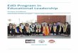 EdD Program in Educational Leadership · 2017-08-31 · PK-12 Program Goals and Student Learning Outcomes Student Learning Outcomes Educational Leadership in the Service of Justice,