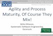 “The Future of Software Testing” Agility and Process ... · Agility and Process Maturity, Of Course They Mix! Gitte Ottosen, Systematic Software Engineering, Denmark Europe’s