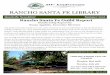 RANCHO SANTA FE LIBRARY...Rancho Santa Fe Guild Report Quarterly Newsletter Summer 2016  858-756-4780