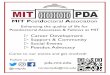 MIT PDA · MIT PDA MIT Postdoctoral Association Career Development Support & Community Social Events Postdoc Advocacy Come to our events and get involved! Enhancing the quality of