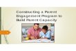 Constructing a Parent Engagement Program to Build Parent ... · Title I Parent and Family Engagement Title I, Part A provides for substantive parent and family engagement at every