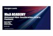 MA-Academy Presentation 5.26 · – Continuation of enterprise (e.g., continuity of management, personnel, physical location, assets, general business operations) – Continuity of