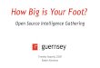 How Big is Your Foot? - TechAdvantage · acquiring information from publicly available sources and analyzing it to produce actionable intelligence. •An intelligence gathering network