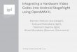 Integrating a Hardware Video Codec into Android …Integrating a Hardware Video Codec into Android Stagefright using OpenMAX IL Damian Hobson-Garcia(Igel), Katsuya Matsubara (Igel),