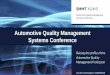 Automotive Quality Management Your Workshop Title Goes ... · 6/15/2018  · Product safety from an Automotive perspective (Peter Shervington, Principal Associate, Eversheds Sutherland)