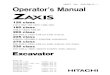 Hitachi Zaxis 120, 130H, 130K, 130L Excavator operator’s manual SN 062955 and up