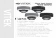 Alpha Mega Series Vandal Resistant Dome Cameras · PDF file • IP68 Waterproof Rated • 12VDC/24VAC Dual Voltage Operation Alpha Mega Series Vandal Resistant Dome Cameras. 1 
