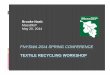 TEXTILE RECYCLING WORKSHOPnyfederation.org/wp-content/uploads/2016/pdf2014/61.Nash.pdf · The Numbers on Textiles First waste characterization studies in Mass Textiles = 4.9% of municipal