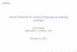 nn4nlp neural networks for natural language processing ...kathy/NLP/2017/ClassSlides/Class16-Neural… · 10/43 Feed-forward Neural Network IInput is introduced to the rst layer neurons