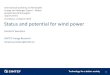 Status and potential for wind power - SINTEF › contentassets › 9b9c7b67d0dc4... · Status and potential for wind power . Technology for a better society 856 MW (31 Dec 2014) 