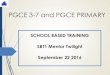 PGCE 3-7 and PGCE PRIMARY - University of Brighton · 9/22/2016  · 70% of all trainees were awarded a grade 1 in the final assessment (Ofsted grade) which represents an increase