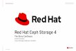 Red Hat Ceph Storage 4people.redhat.com/mskinner/rhug/q1.2020/RHCS4-The_Story_Continues.pdf · At rest and end-to-end encryption Pool-level authentication Active directory, LDAP and