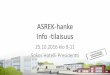 ASREK-hanke Info -tilaisuus · Miksi ASREK tarvitaan… • Asuntoihin on sitoutunut satoja miljardeja varallisuutta • Suomalaisilla on asuntolainaa 90 miljardia euroa • Osakehuoneistojen