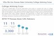 Who We Are: Kansas State University College Advising Corps · 2019-08-30 · Who We Are: Kansas State University College Advising Corps 2018-19 Kansas State CAC Advisers 11 3,300
