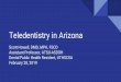 Teledentistry in Arizona February 28, 2019 Dental Public ... · "Teledentistry" means the use of data transmitted through interactive audio, video or data communications for the purposes