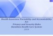 Health Insurance Portability and Accountability Act Privacy and … · 2019-06-06 · Insurance Portability and Accountability Act (HIPAA) ... the Health Insurance Portability and