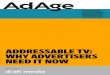 DISH Media - ADDRESSABLE TV: WHY ADVERTISERS NEED IT NOW · 2020-05-13 · 5 Important to Important People Ad AgeffJune 2019 Addressable TV: Why advertisers need it now Myers, general