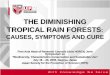 THE DIMINISHING TROPICAL RAIN FORESTS...THE DIMINISHING TROPICAL RAIN FORESTS: CAUSES, SYMPTOMS AND CURE First Asia Head of Research Councils (Asia HORCs) Joint Symposium on “Biodiversity,