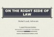 ON THE RIGHT SIDE OF LAW · 2013-08-22 · Choose form of Business and register if required. (Proprietorship, Partnership, LLP, Company, OPC) Register brand names & logos. Check for