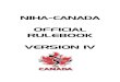 NIHA-CANADA OFFICIAL RULEBOOK VERSION IV - AMRHA · NIHA-CANADA . OFFICIAL RULEBOOK . ... NIHA CANADA Suspe. nsion Guidelines Code Infraction Minimum Suspension Misconduct & Game