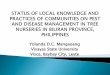 Yolanda D.C. Mangaoang Visayas State University Visca ... · 1. Pest and disease survey, damage/severity assessment 2. Identification of pests and diseases, description of damage