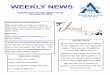 WEEKLY NEWS · 2019-12-18 · WEEKLY NEWS ASSUMPTION SCHOOL WEEKLY NEWS December 18, 2019 Dear Parents and Students, We would like to take this time to wish you and your family a