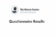 Questionnaire Results - WordPress.com · 2017-06-21 · Questionnaire Results. Setting the scene •The questionnaire was about the Haven Centre not just the Bar facility •Total