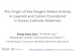 The Origin of the Oxygen Redox Activity in Layered …ceder.berkeley.edu/.../2016-9-30-ecs-donghwa-seo-2.pdf2016/09/30  · The Origin of the Oxygen Redox Activity in Layered and Cation-Disordered