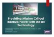 Providing Mission Critical Backup Power with Diesel Technologyaapa.files.cms-plus.com/2018Seminars/EnergyandEnvironment/Finkin - AAPA Energy...Overview Power outages are multi-billion