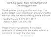 Drinking Water State Revolving Fund Construction Loan€¦ · Drinking Water State Revolving Fund Construction Loan Thank you for joining us this morning. For audio, select “Use