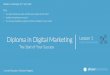 Diploma in Digital Marketing - Amazon S3 · Diploma in Digital Marketing Online fundamentals Course Educator: Richard Hegarty The Start of Your Success Webinar will begin at 7 pm