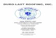 DURO-LAST ROOFING, INC. - Ohioduro-last roofing gsa price list effective 3/29/09 table of contents item page duro-last membrane 3 two-way roof vents 3 parapet wall vents 3 corners