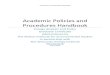 Academic Policies and Procedures Handbook · PDF file Academic Policies and Procedures Handbook Energy Analysis and Policy Graduate Certificate ... (Geology and Geophysics), and Rodney