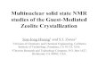 The Inorganic Chemistry of Guest-Mediated Zeolite ... · NMR Solid state NMR spectra were obtained using Bruker DSX 200 (Bo=4.7 T) and DSX 500 (Bo=11.7 T) spectrometers and a 4mm