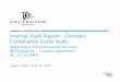 Internal Audit Report - Contract Compliance Cycle Audit · Construction Division: Agreement No. 17-223-RFP with MCN Build, Inc. The objective of this internal audit was designed to