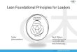 Lean Foundational Principles for Leaders · 1 Honsha Associates honsha™ experience you can Lean on Lean Foundational Principles for Leaders Darril Wilburn d.wilburn@honsha.org +1-210-287-0365