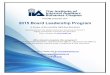 2015 Board Leadership Program - Chapters Site · 2014-12-24 · 2015 Board Leadership Program ... CEO Directors’ rights, duties, liabilities Chairman, CEO role separation Interactive