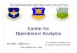 Center for Operational Analysis - Society of Decision ... · Keeney, Ralph L., Value Focused Thinking: A Path To Creative Decision Making,Harvard University Press, Cambridge, MA,