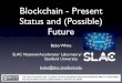 Blockchain - Present Status and (Possible) Future · simultaneously introducing two radical and untested concepts. The first is the "bitcoin",a decentralized peer-to-peer online currency