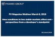 PV Magazine Webinar March 8, 2018 How …...PV Magazine Webinar March 8, 2018 How conditions in less stable markets affect cost - perspectives from a developer‘sstandpoint RG, March