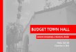 BUDGET TOWN HALL€¦ · 2015 - 16 $700,000 $172,000 $114,000 $114,000 2016 - 17 $1.7 million $886,000 $623,341 $0 ... • Current state profile created for all aspects of HR 