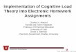 Implementation of Cognitive Load Theory into Electronic ...Implementation of Cognitive Load Theory into Electronic Homework Assignments Charles H. Atwood ... OH Does not conduct electricity