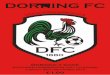 29.09.15 Cove Roger...the community facility and Dorking FC's return, the Club Supporters and Mem-bership Manager will tap into that local enthusiasm to engage with local people who
