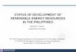 STATUS OF DEVELOPMENT OF RENEWABLE ENERGY …erdt.coe.upd.edu.ph/images/conferences... · Empowering the Filipinos GENERATION MIX (As of 31 December 2017) Source: DOE Power Statistics