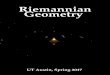 Riemannian Geometry - Department of Mathematics ...Geometry in ﬂat space: 1/17/17 “Do you have all these equations?” Before we begin with Riemannian manifolds, it’ll be useful