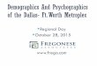 Demographics And Psychographics of the Dallas- Ft. Worth ......Psychographics for Near Transit Barrios Urbanos 12% Metro Renters 12% Young and Restless 12% NeWest Residents Metro Fusion10%