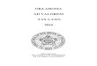 OKLAHOMA AD VALOREM TAX LAWS 2016 · INDEX TO OKLAHOMA AD VALOREM TAX LAWS AND OTHER RELATED LAWS INCLUDES 2016 LEGISLATIVE CHANGES NOTE: Section references with no title number appearing